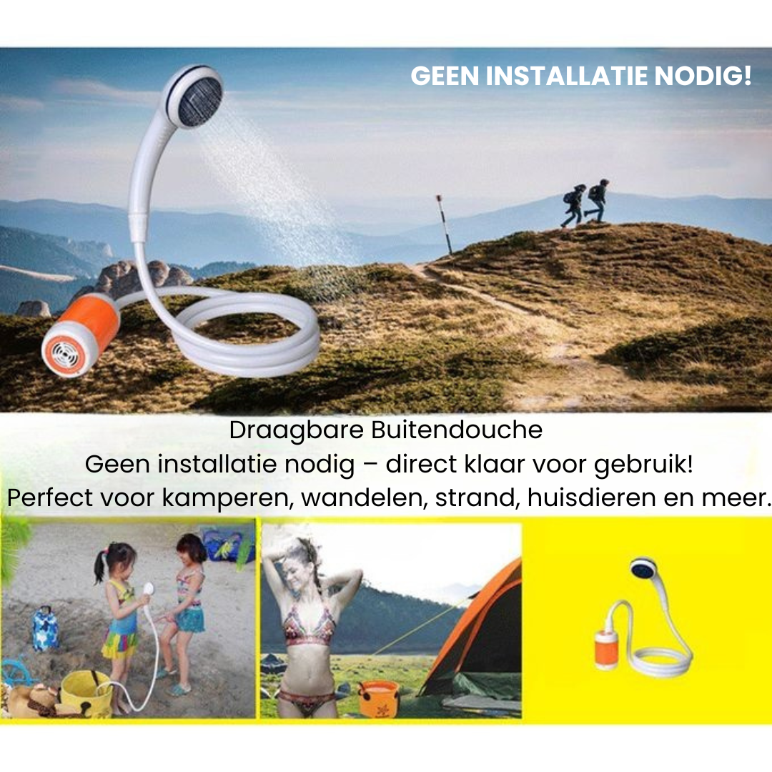 Camping Douche voor Buiten, Huisdieren & Auto – Compact & Lichtgewicht